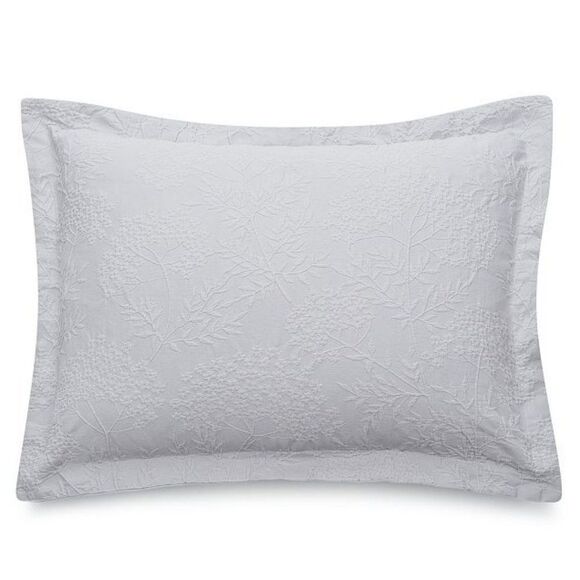 Martha Stewart Collection Floral Matelasse 100% Cotton Sham, Standard, White - Picture 1 of 1